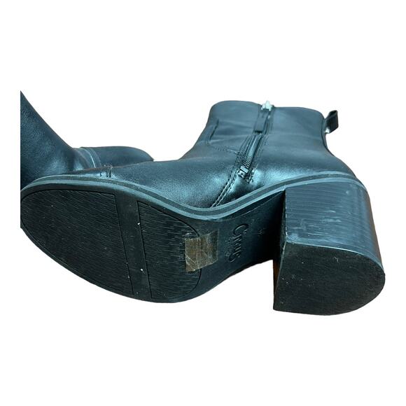 Circus Sam Edelman Black Boots Booties Stacked heel 8.5 - Picture 9 of 11